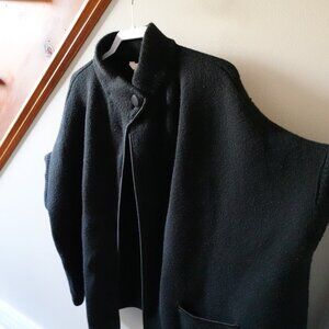 LC Lauren Conrad Cape Riding Cape Shawl Black with button at the collar One Size